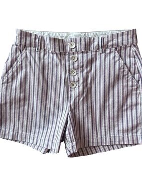 Gap Striped Shorts Size 6 High Rise Button Fly Casual Summer Shorts